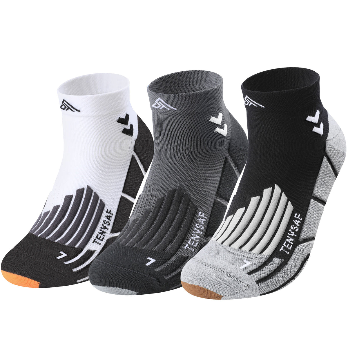TENYSAF Compression Ankle Running Socks: 360° Target Support for Arch