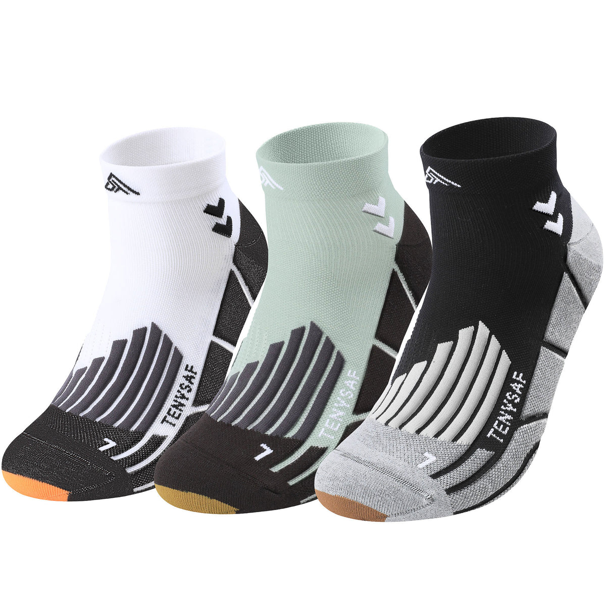 TENYSAF Compression Ankle Running Socks: 360° Target Support for Arch