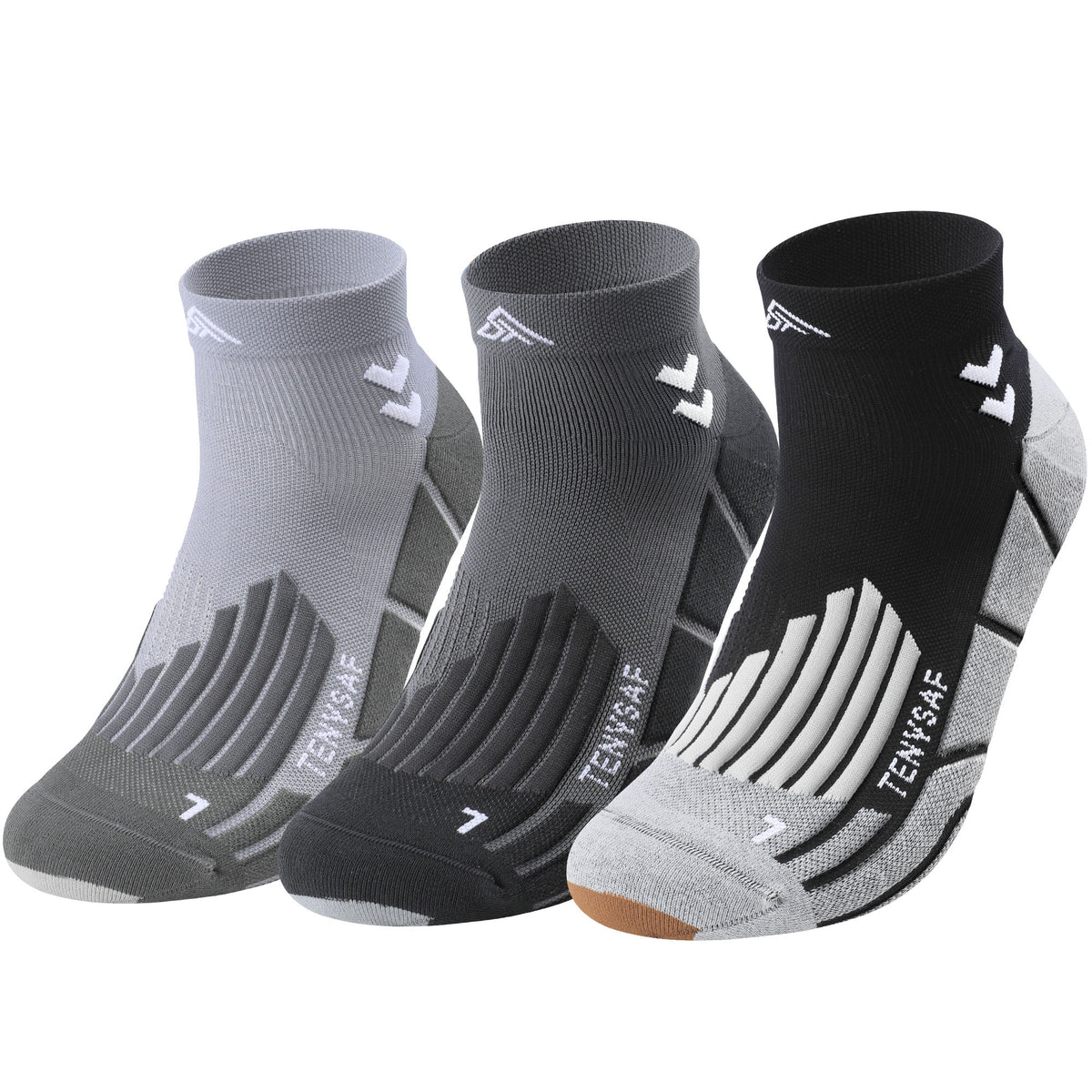 TENYSAF Compression Ankle Running Socks: 360° Target Support for Arch