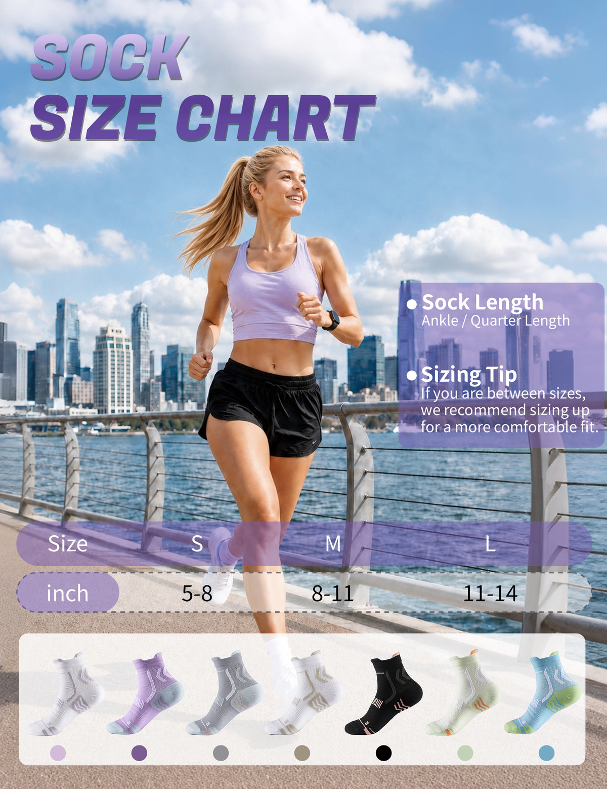 TENYSAF Ankle Running Socks for Women: Light Compression for Arch Surpport