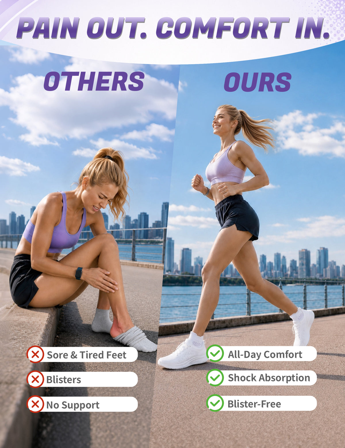 TENYSAF Ankle Running Socks for Women: Light Compression for Arch Surpport