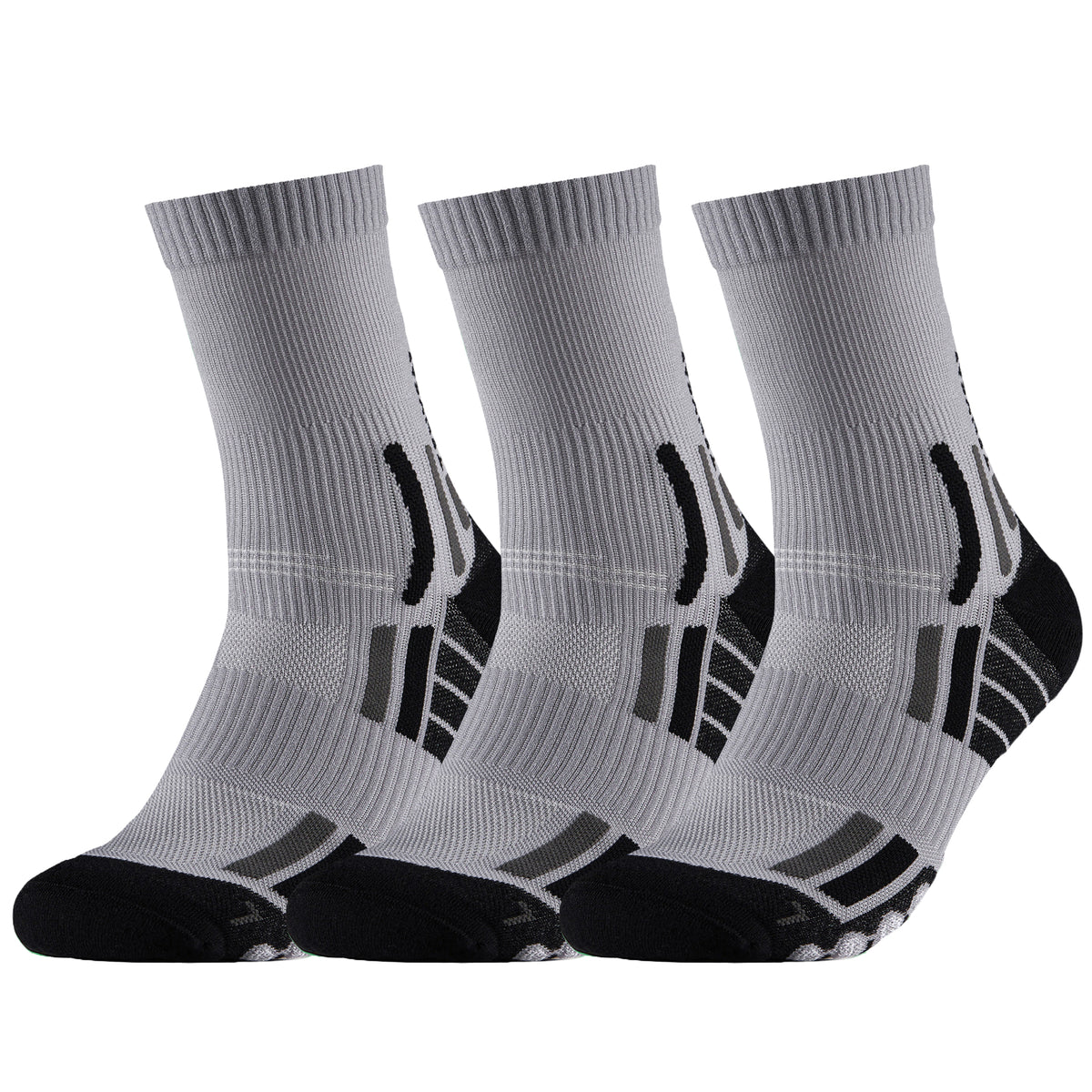 TENYSAF Crew Running Socks Men: Arch Support Cushion Compression Socks