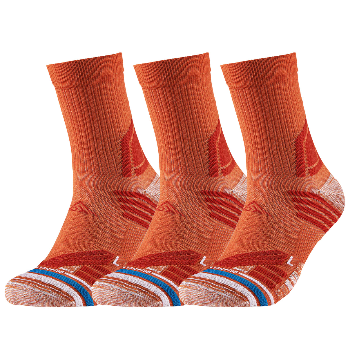 TENYSAF Mens Compression Running Socks: 360° Arch Support Sport Socks