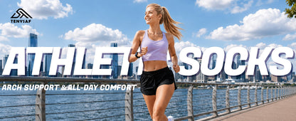 TENYSAF Ankle Running Socks for Women: Light Compression for Arch Surpport