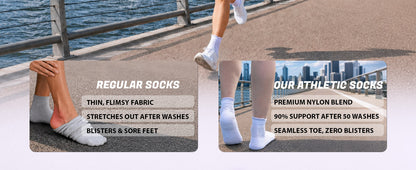 TENYSAF Ankle Running Socks for Women: Light Compression for Arch Surpport