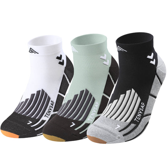 TENYSAF Compression Ankle Running Socks: 360° Target Support for Arch