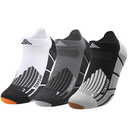 TENYSAF Compression Low-Cut Running Socks: 2-zone Target Support for Muscle