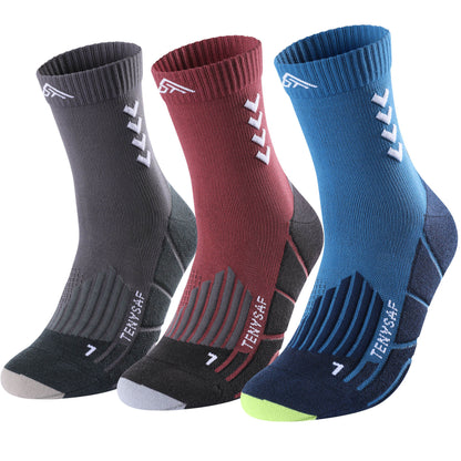 TENYSAF Crew Compression Running Socks: 15-20 mmhg Arch Support Compression
