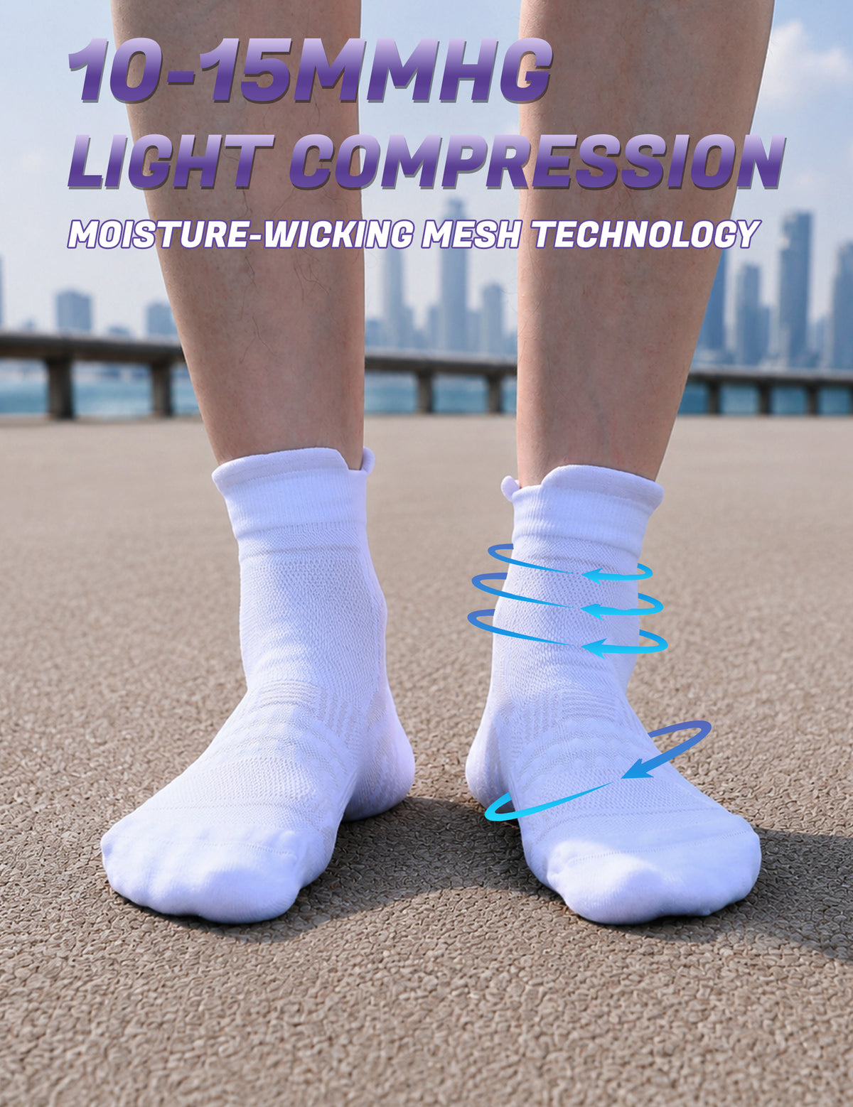 TENYSAF Ankle Running Socks for Women: Light Compression for Arch Surpport