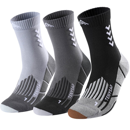 TENYSAF Crew Compression Running Socks: 15-20 mmhg Arch Support Compression