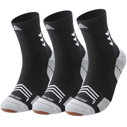 TENYSAF Mens Compression Running Socks: 360° Targeted Support Secure Fit