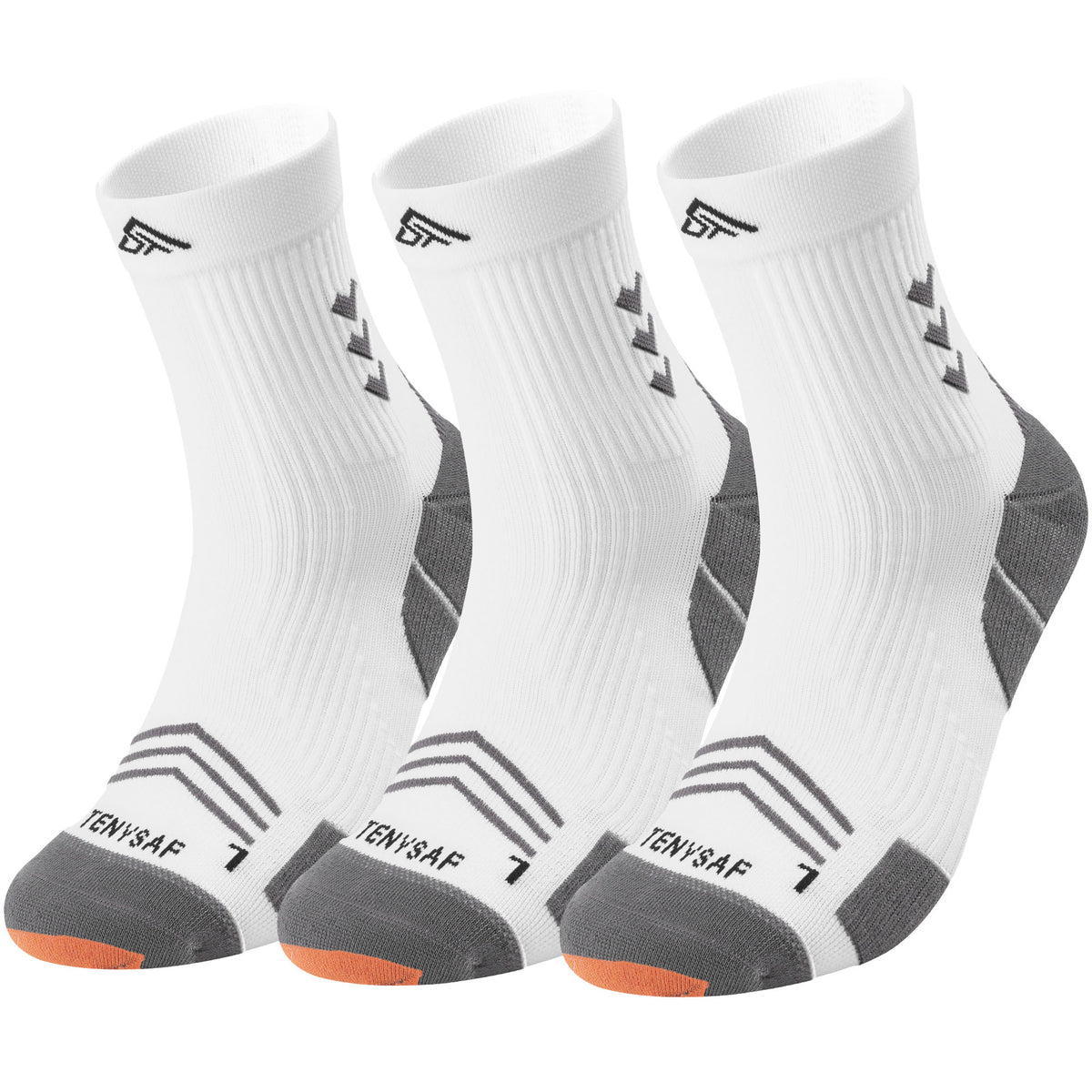 TENYSAF Mens Compression Running Socks: 360° Targeted Support Secure Fit
