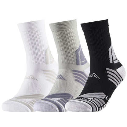 TENYSAF Mens Compression Running Socks: 360° Arch Support Sport Socks