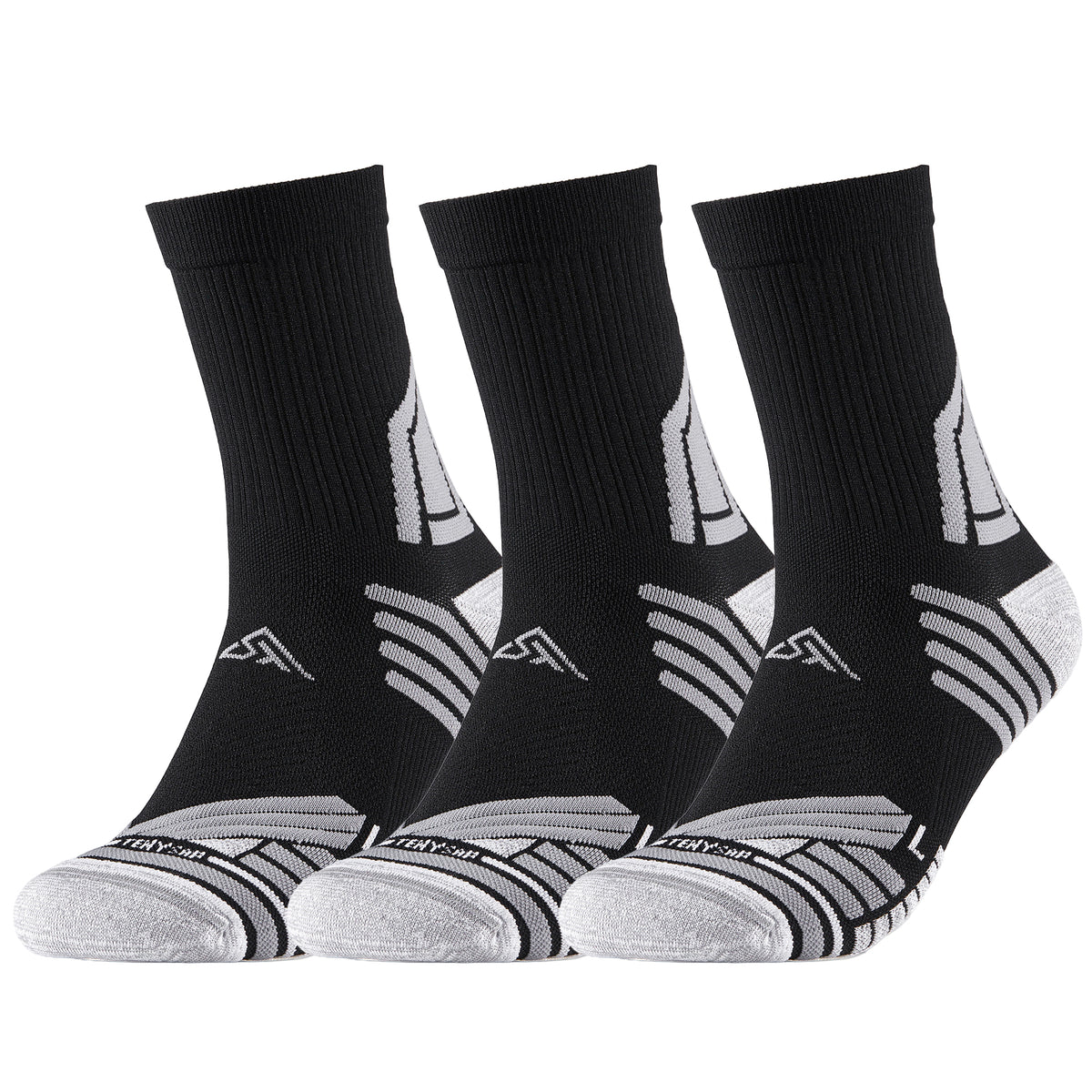 TENYSAF Mens Compression Running Socks: 360° Arch Support Sport Socks