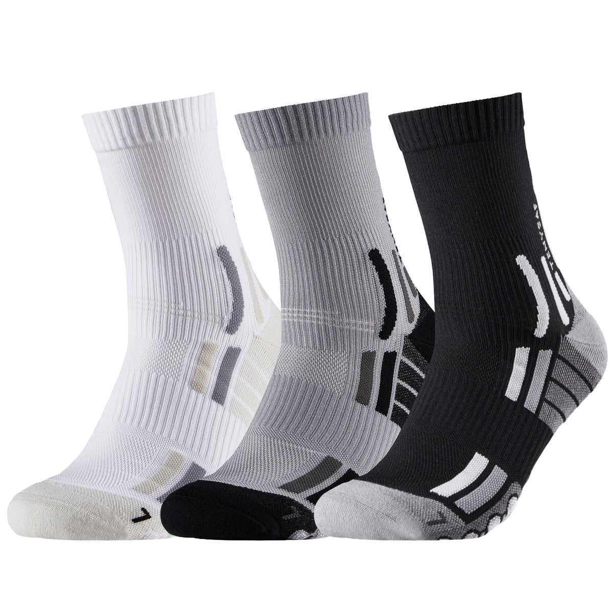 TENYSAF Crew Running Socks Men: Arch Support Cushion Compression Socks