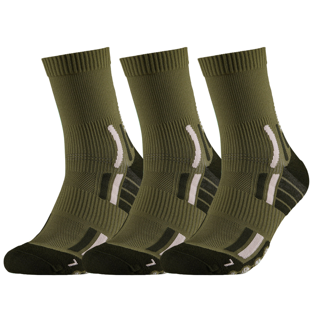 TENYSAF Crew Running Socks Men: Arch Support Cushion Compression Socks