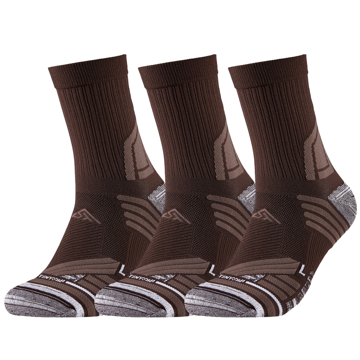 TENYSAF Mens Compression Running Socks: 360° Arch Support Sport Socks