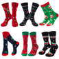 TENYSAF Mens Funny Socks Christmas Socks for Men Women Colorful Fun Novelty Crew Patterned Socks 6 Pairs US 7-13