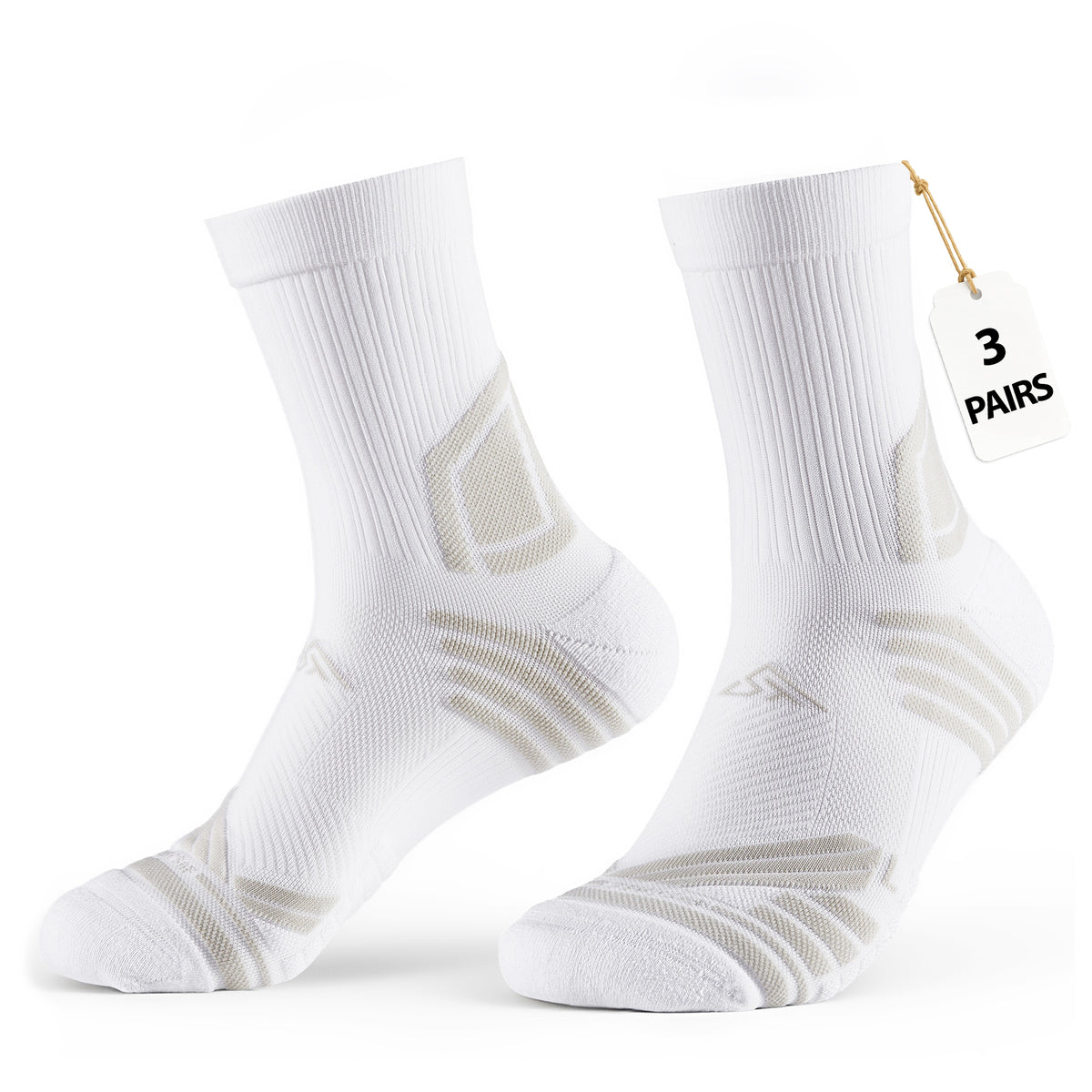 TENYSAF Mens Compression Running Socks: 360° Arch Support Sport Socks