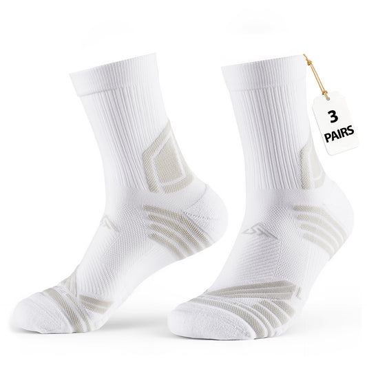 TENYSAF Mens Compression Running Socks: 360° Arch Support Sport Socks