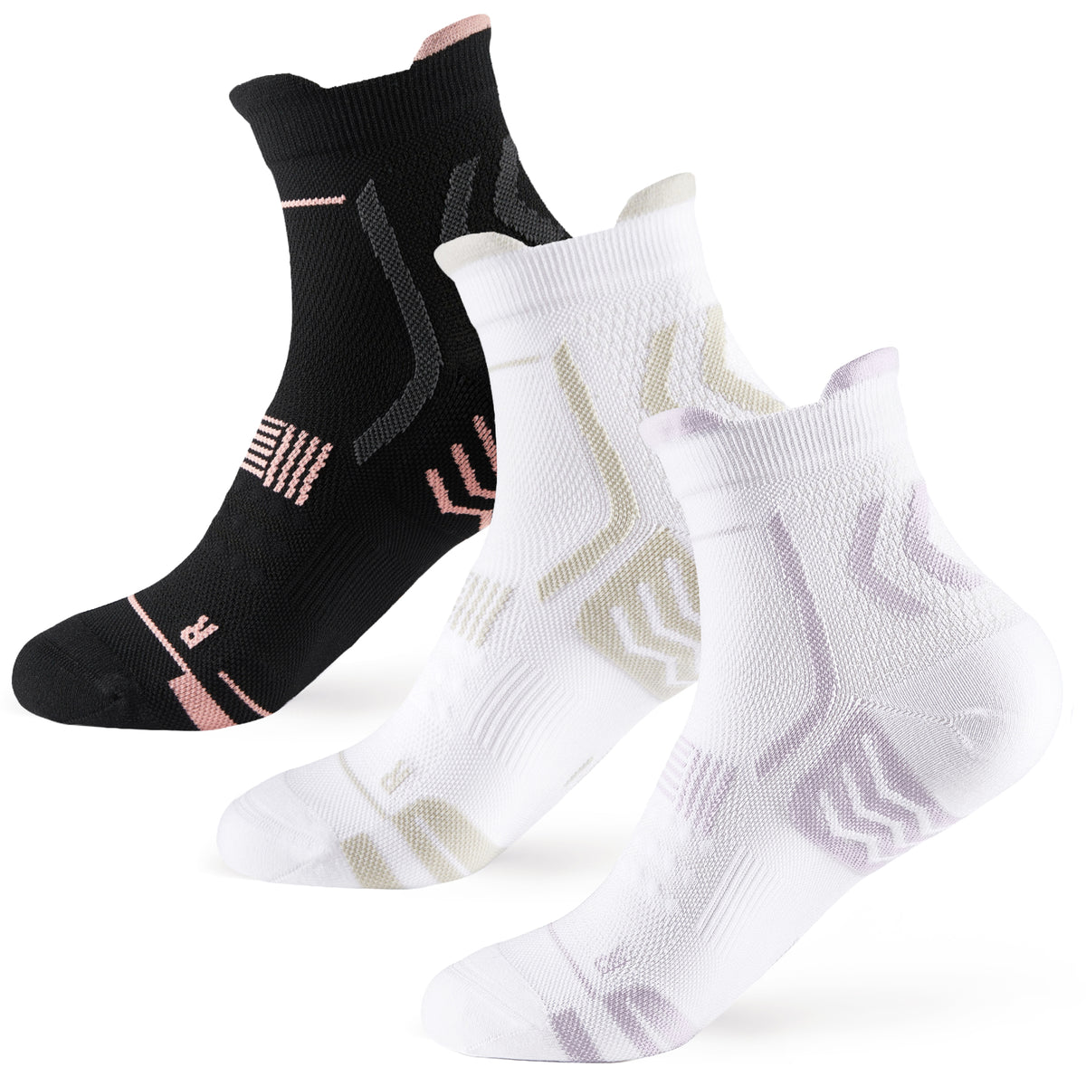 TENYSAF Ankle Running Socks for Women: Light Compression for Arch Surpport